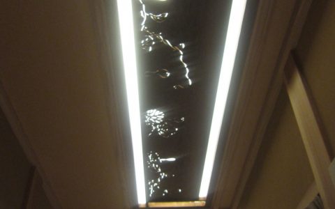 天井　欄間　再使用照明飾り