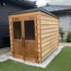 木造バイク小屋完成！外観杉材使用